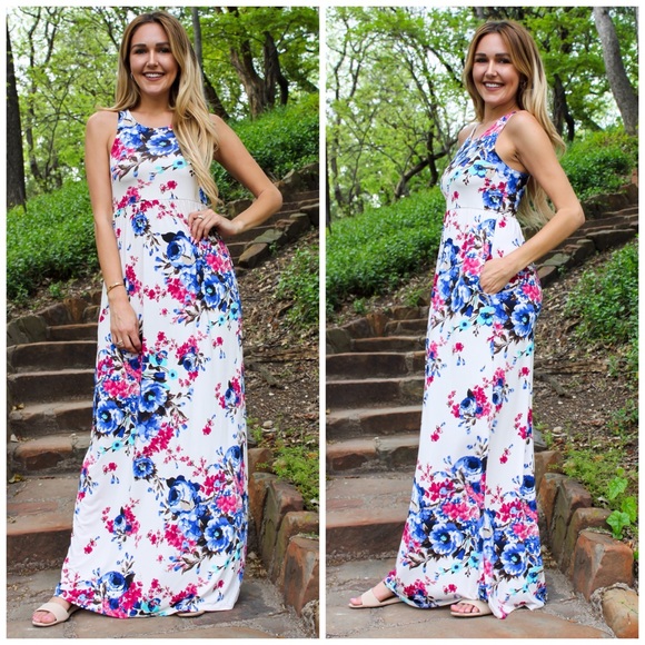 CLEARANCE Floral Print Maxi Dress - Picture 3 of 4